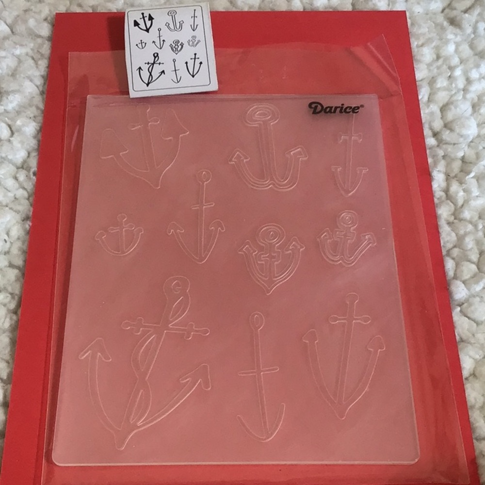 Darice Embossing Folder Scattered Anchors